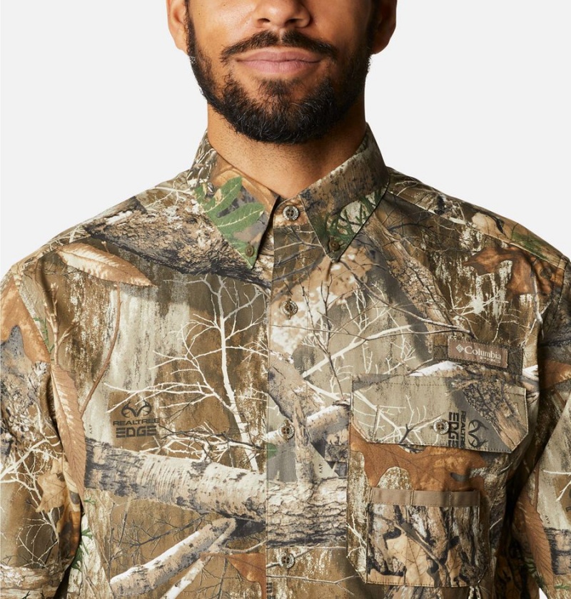 Brown Men's Columbia PHG Super Sharptail Short Sleeve Shirt | XFKLO-4590