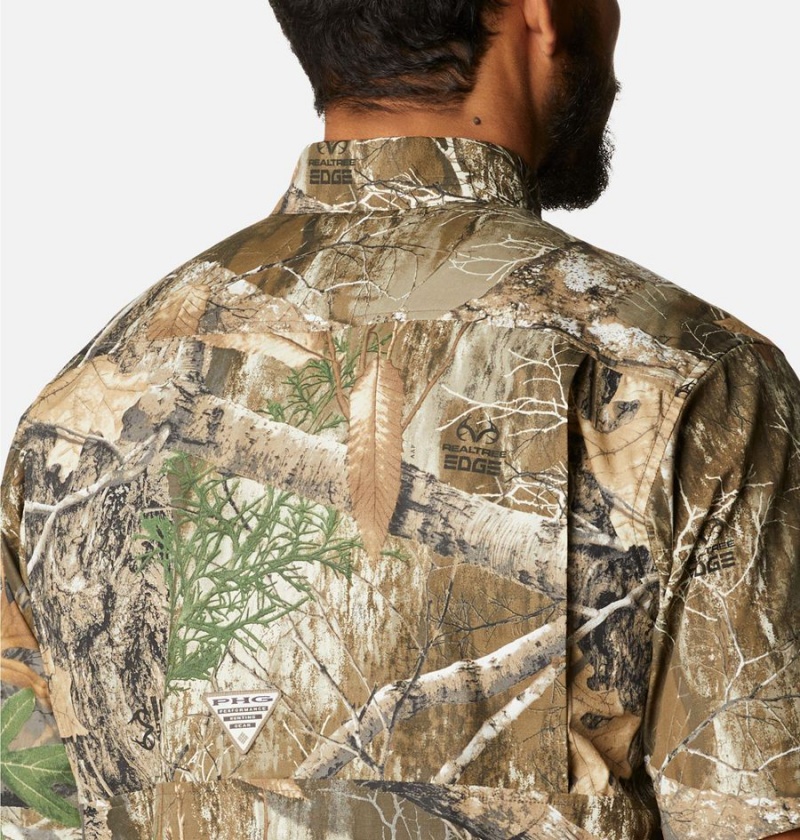 Brown Men's Columbia PHG Super Sharptail Short Sleeve Shirt | XFKLO-4590