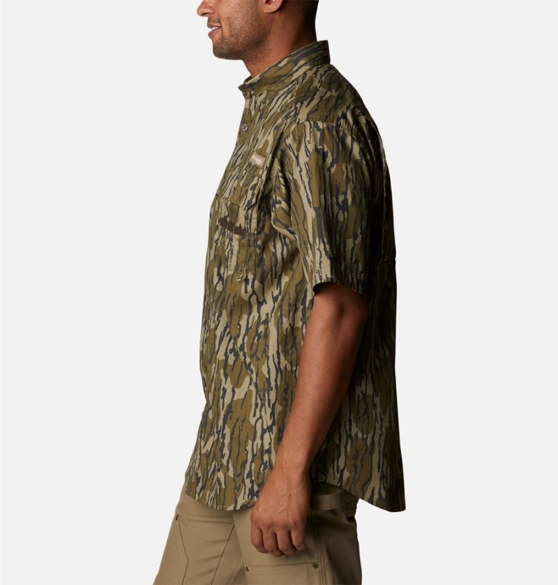 Brown Men's Columbia PHG Super Sharptail Short Sleeve Shirt | WYILB-6804