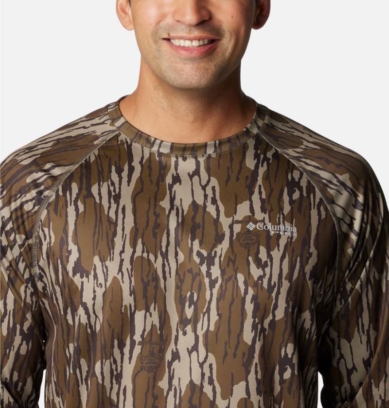 Brown Men's Columbia PHG Super Terminal Shot Long Sleeve T-Shirt | PDCFM-9162