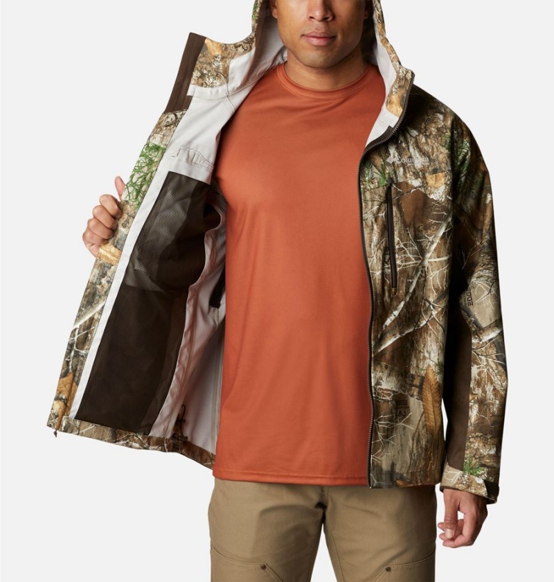 Brown Men's Columbia PHG Trophy Rack Silent Rain Jacket | SWIFK-3179