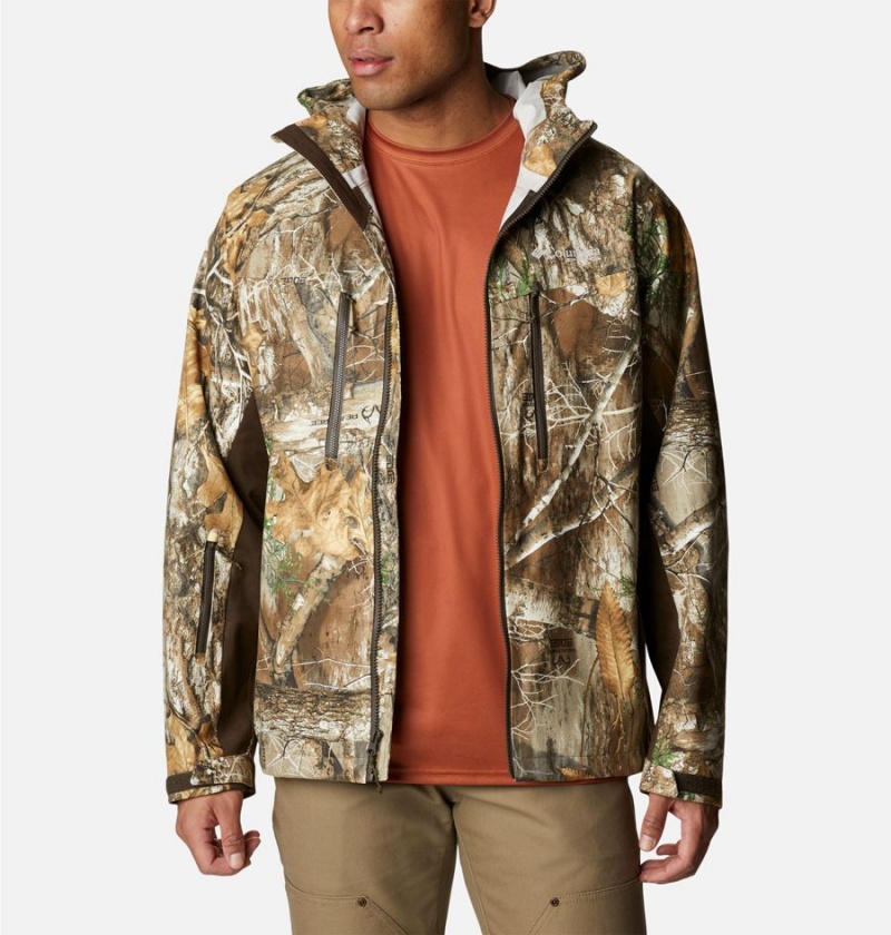 Brown Men's Columbia PHG Trophy Rack Silent Rain Jacket | SWIFK-3179