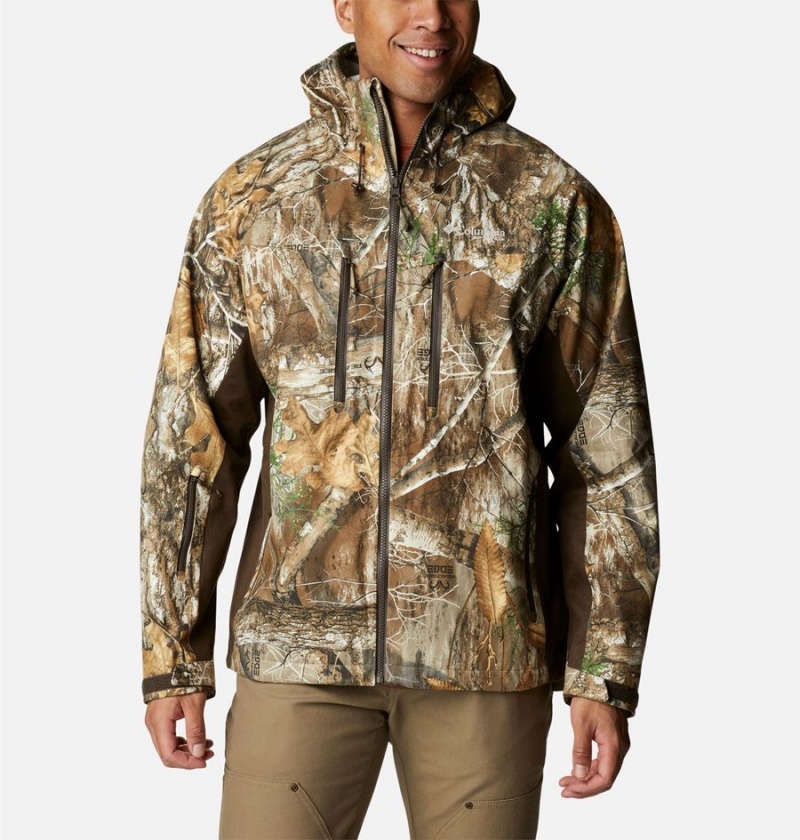 Brown Men\'s Columbia PHG Trophy Rack Silent Rain Jacket | SWIFK-3179