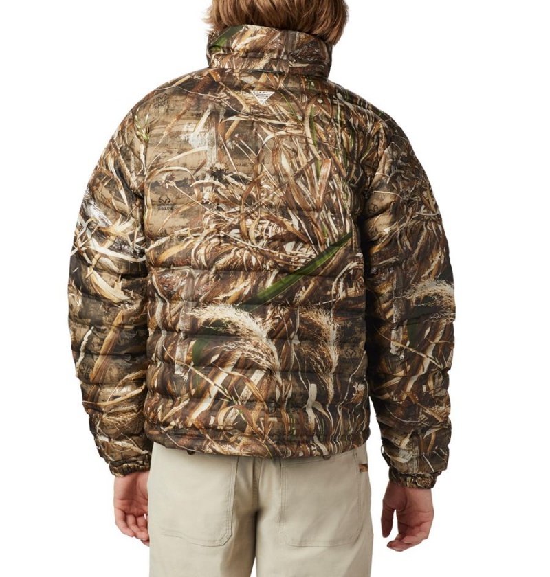 Brown Men's Columbia PHG Widgeon Wader Heat Seal Liner Insulated Puffer Jacket | EDFVR-3184