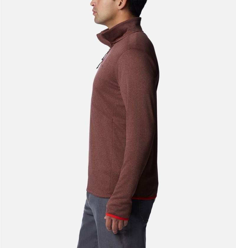 Brown Men's Columbia Park View Fleece Half Zip Pullover | VKTSL-0129