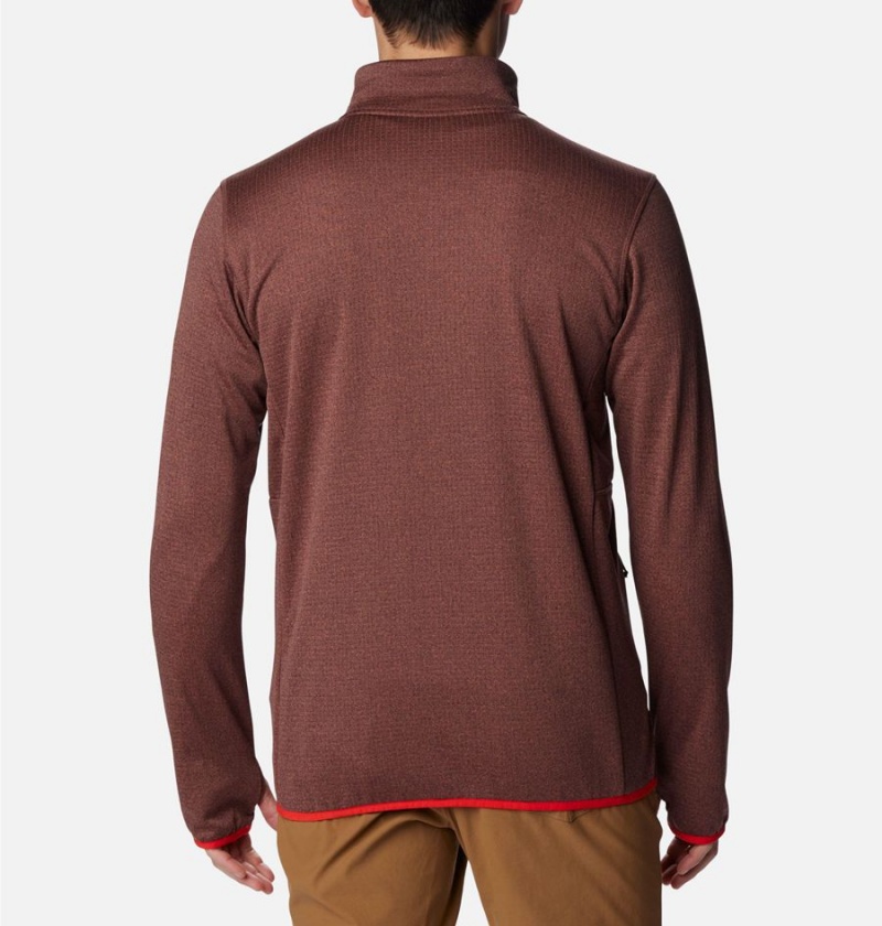 Brown Men's Columbia Park View Full Zip Fleece Jacket | KHCZV-2367