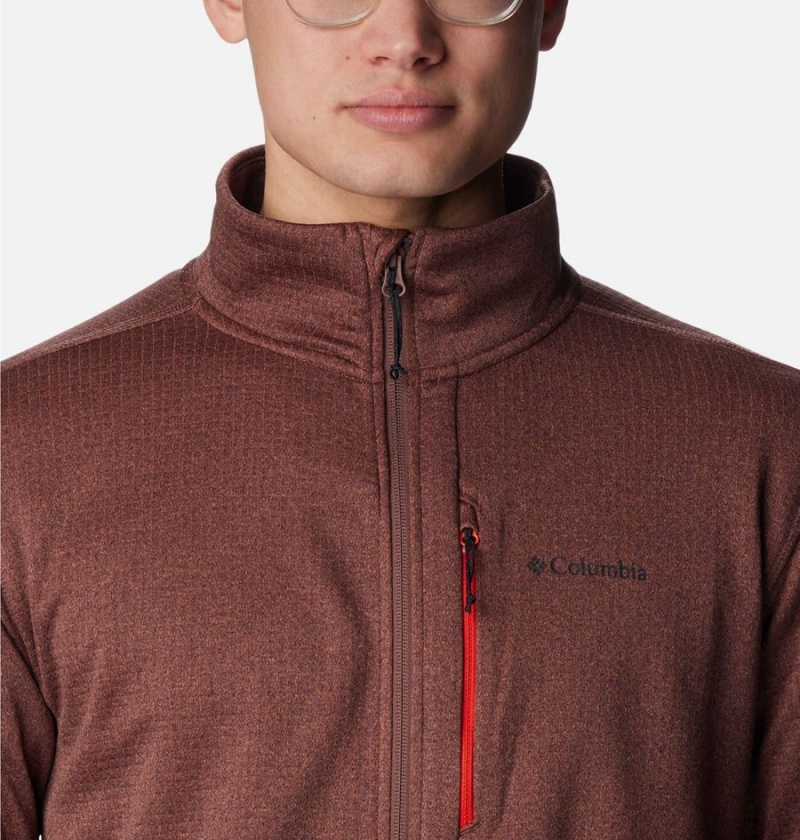 Brown Men's Columbia Park View Full Zip Fleece Jacket | KHCZV-2367