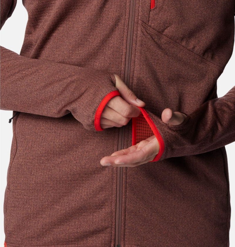 Brown Men's Columbia Park View Full Zip Fleece Jacket | KHCZV-2367