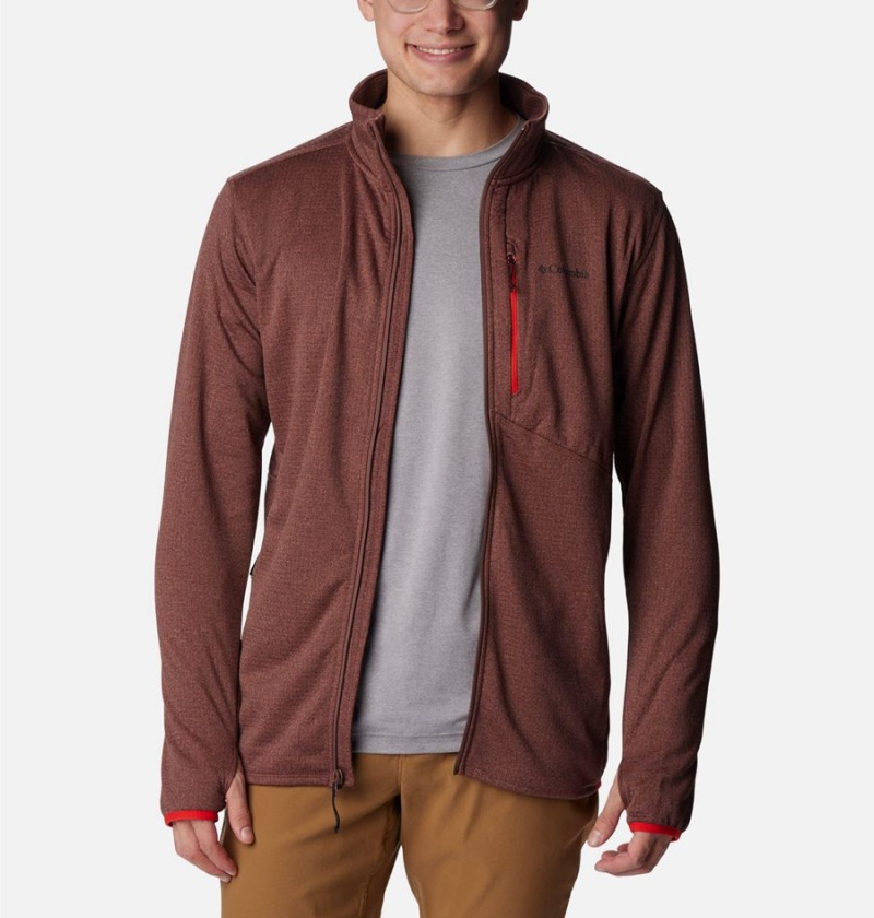 Brown Men's Columbia Park View Full Zip Fleece Jacket | KHCZV-2367