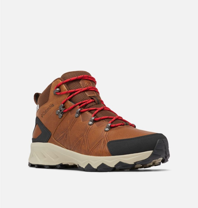 Brown Men's Columbia Peakfreak II Mid OutDry Leather Hiking Shoes | RPSWC-0946