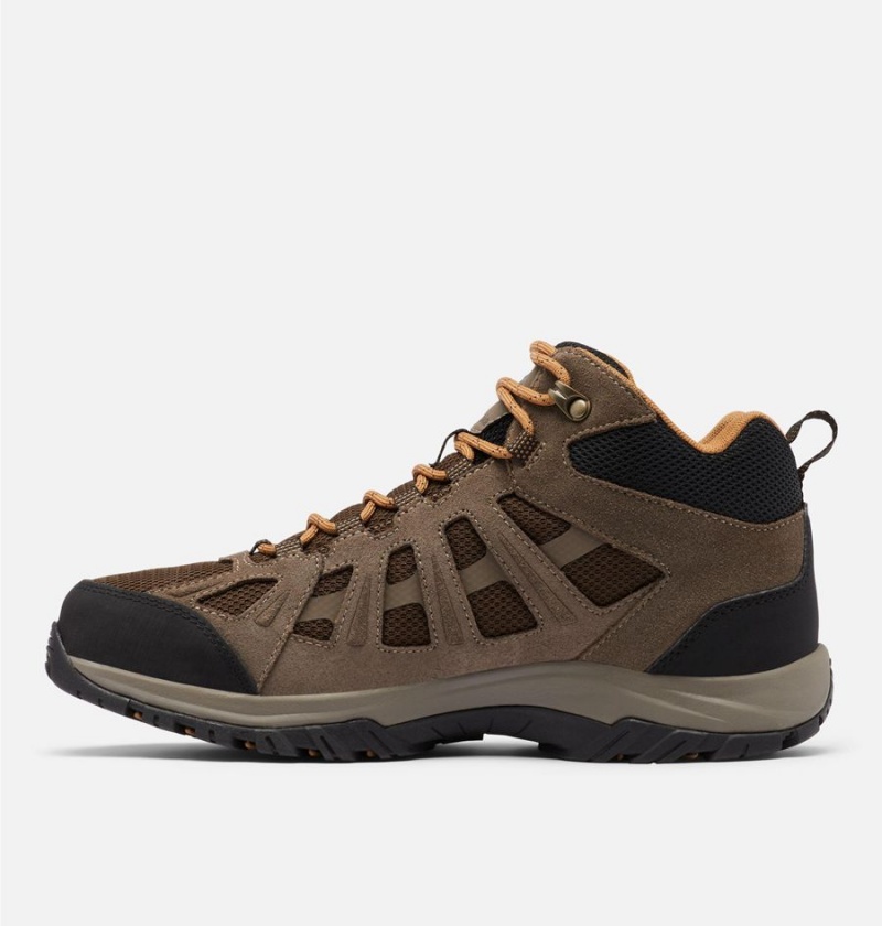 Brown Men's Columbia Redmond III Mid Waterproof Hiking Shoes | BFVJL-6902