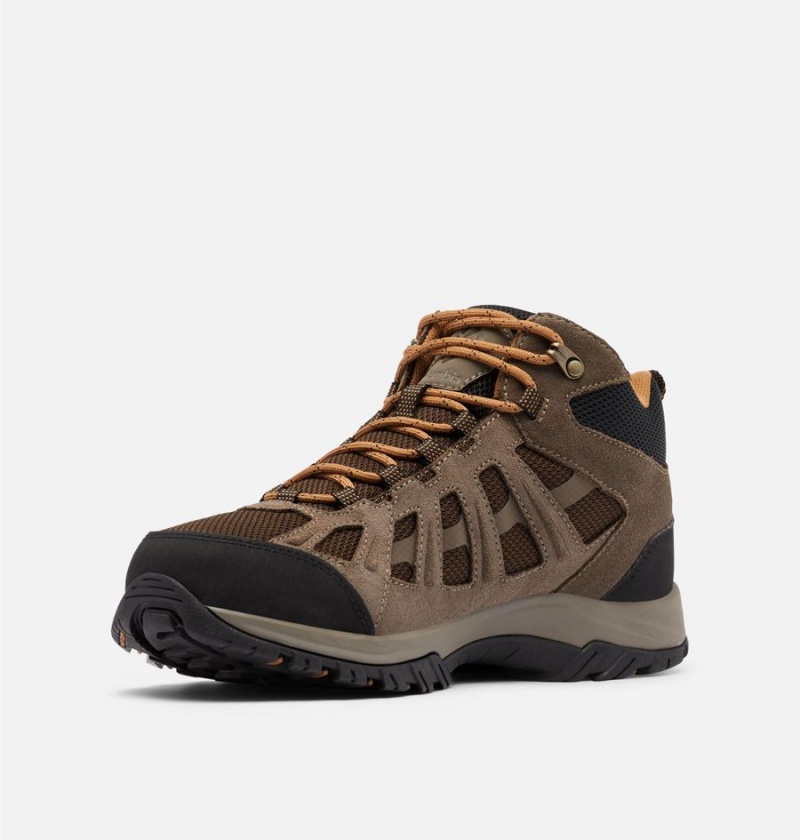 Brown Men's Columbia Redmond III Mid Waterproof Hiking Shoes | BFVJL-6902