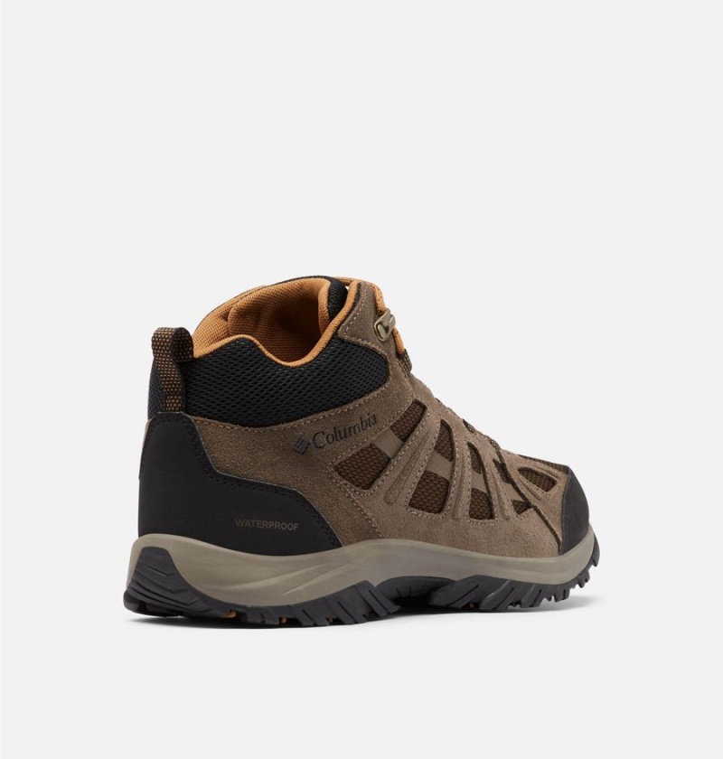 Brown Men's Columbia Redmond III Mid Waterproof Hiking Shoes | BFVJL-6902