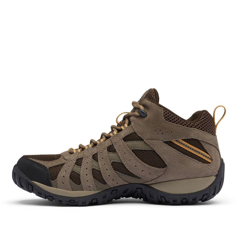 Brown Men's Columbia Redmond Mid Waterproof Hiking Shoes | EBWCF-1402