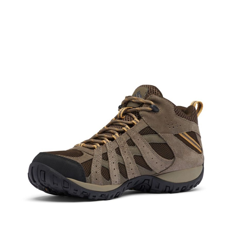 Brown Men's Columbia Redmond Mid Waterproof Hiking Shoes | EBWCF-1402