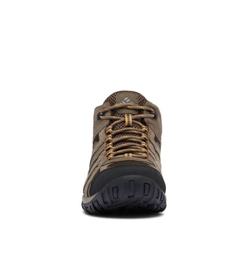 Brown Men's Columbia Redmond Mid Waterproof Hiking Shoes | EBWCF-1402