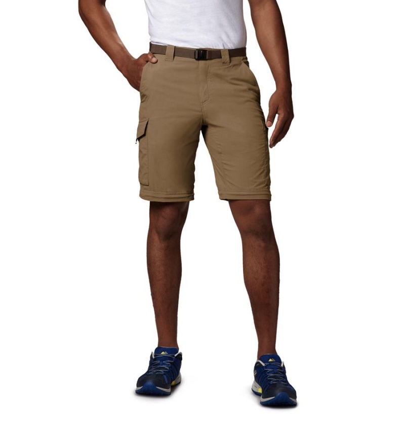 Brown Men's Columbia Silver Ridge Convertible Pants | BQFZR-9420