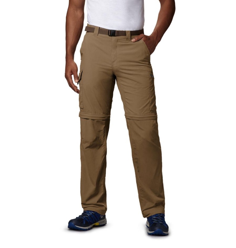 Brown Men\'s Columbia Silver Ridge Convertible Pants | BQFZR-9420