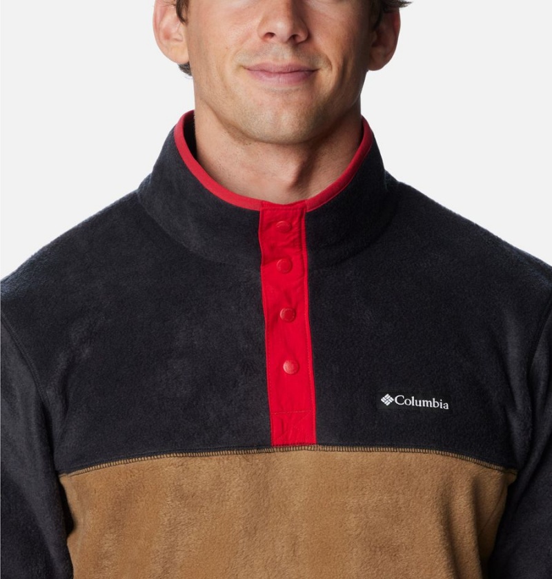 Brown Men's Columbia Steens Mountain Half Snap Fleece Pullover | VWXEC-3296