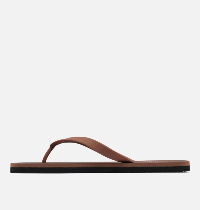 Brown Men's Columbia Sun Trek Flip Flop Sandals | VFBJC-5437