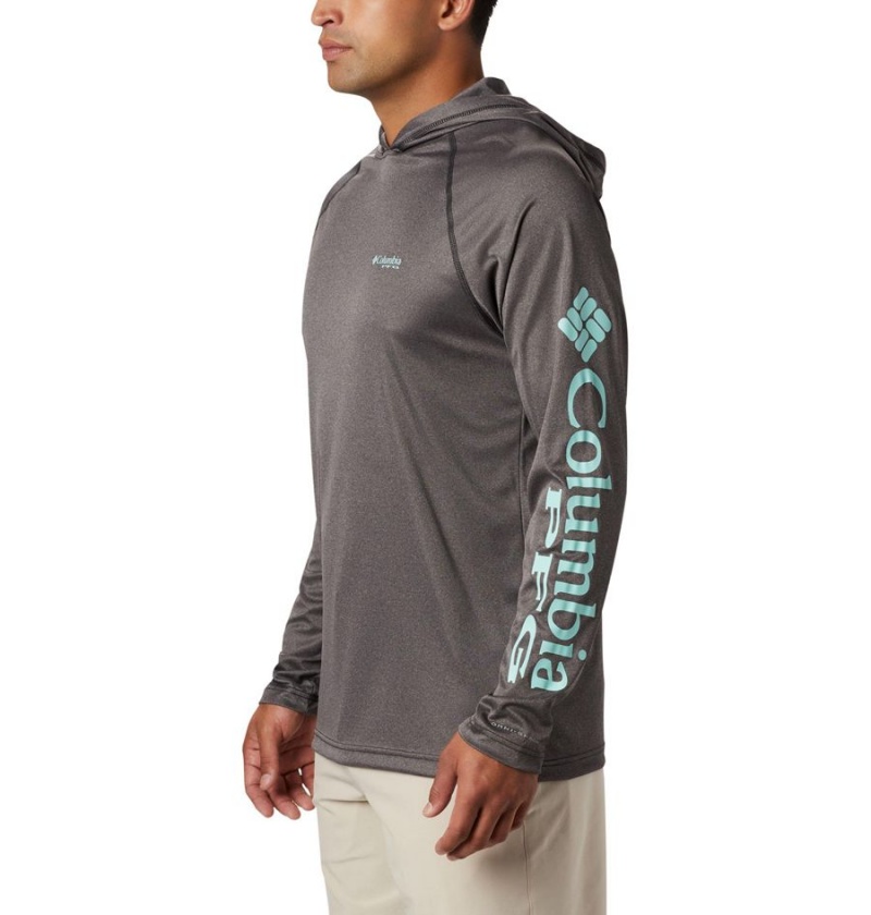 Brown Men's Columbia Terminal Tackle Heather Hoodie | CWLXJ-5841