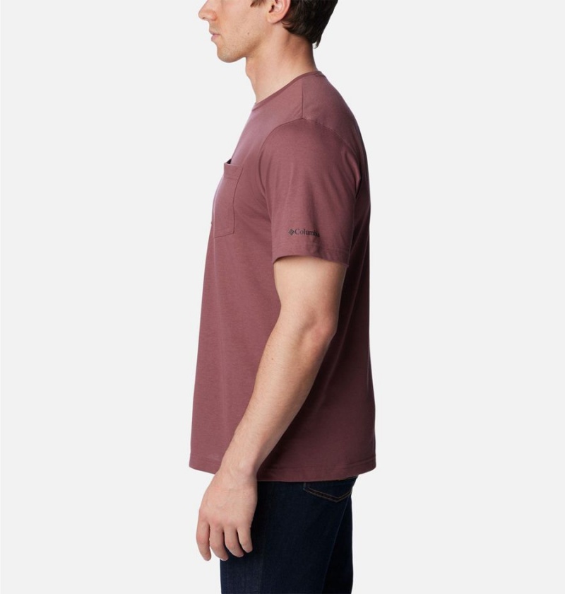 Brown Men's Columbia Thistletown Hills Pocket T-Shirt | GWOXN-5091