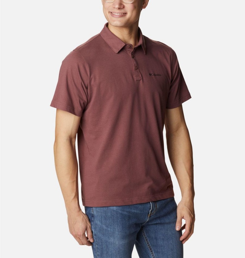 Brown Men's Columbia Thistletown Hills Polo Shirt | QVUOI-1584