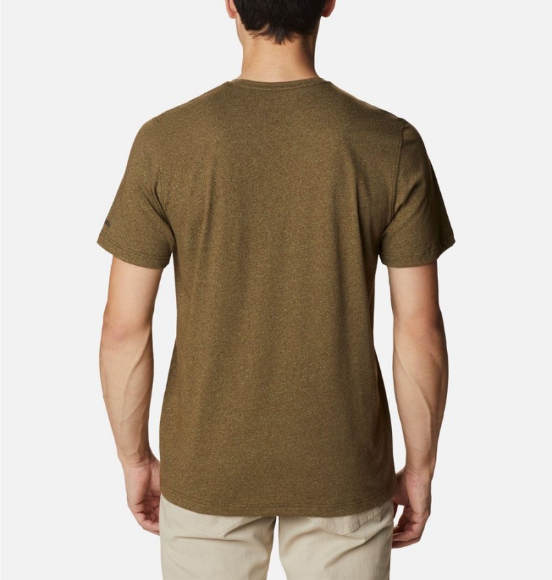 Brown Men's Columbia Thistletown Hills Pocket T-Shirt | JAFEM-8294