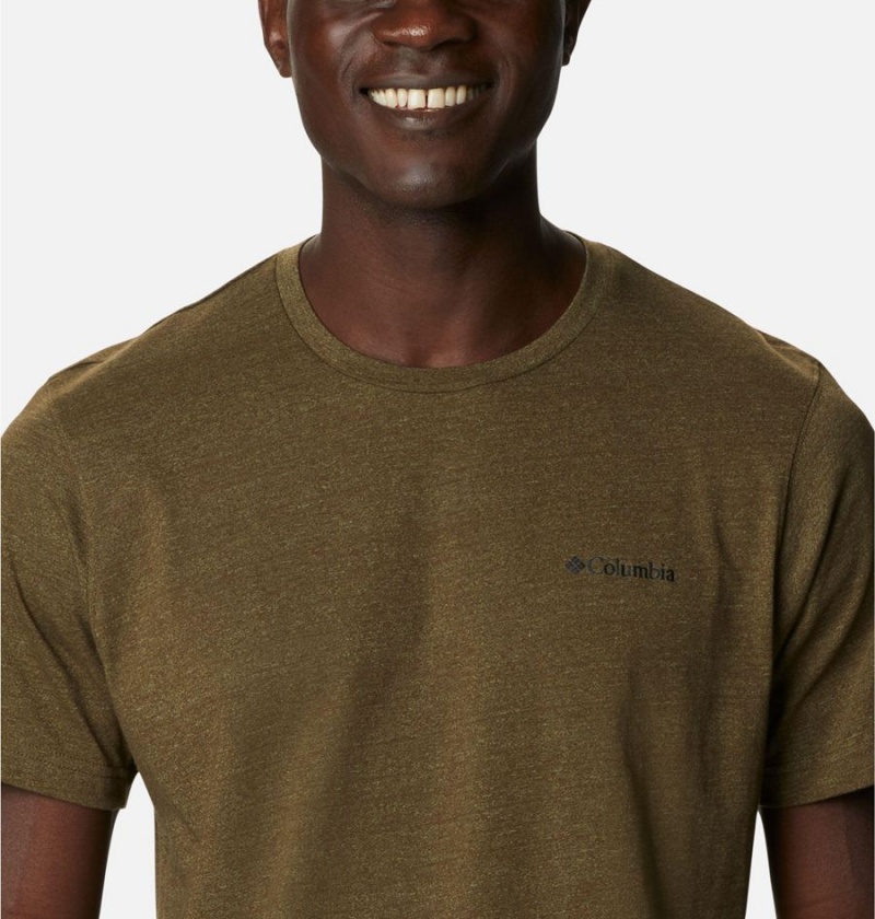 Brown Men's Columbia Thistletown Hills Short Sleeve T-Shirt | SWCRH-1408