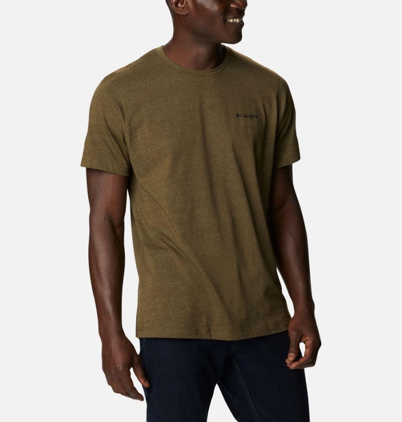 Brown Men's Columbia Thistletown Hills Short Sleeve T-Shirt | SWCRH-1408