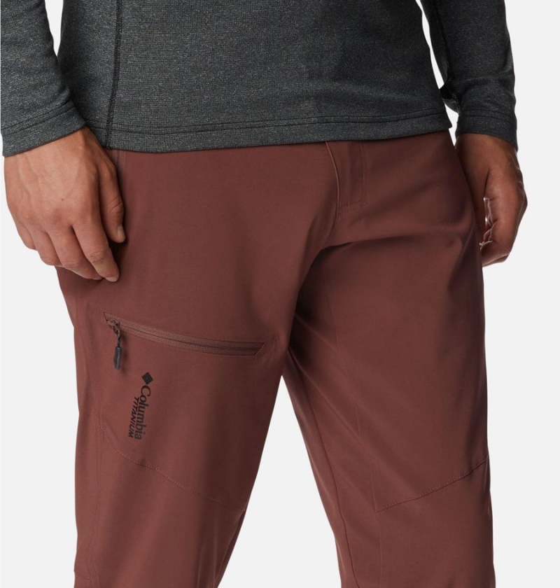 Brown Men's Columbia Titan Pass Pants | AXNZQ-2159