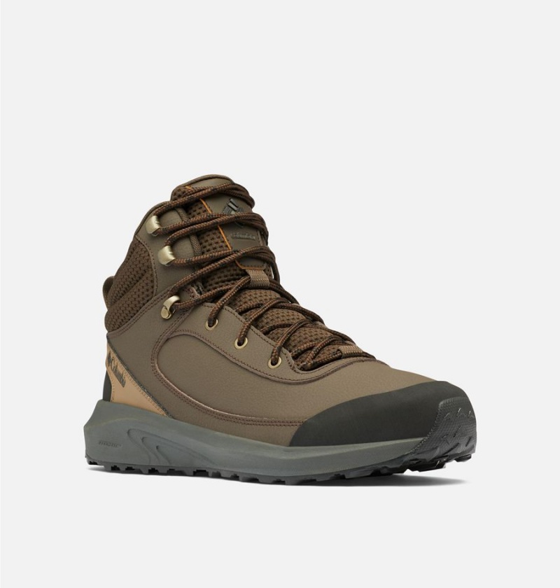 Brown Men's Columbia Trailstorm Peak Mid Hiking Shoes | KVATD-3702