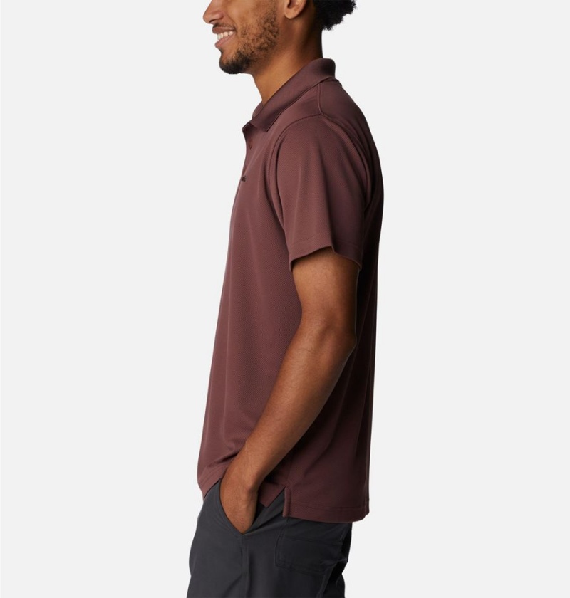 Brown Men's Columbia Utilizer Polo Shirt | VTNEY-4528