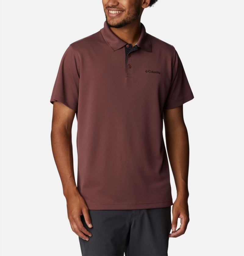 Brown Men's Columbia Utilizer Polo Shirt | VTNEY-4528