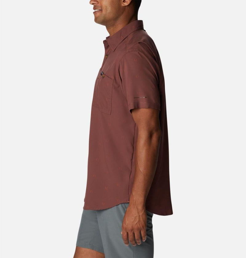 Brown Men's Columbia Utilizer Printed Woven Short Sleeve Shirt | SOUQW-8493