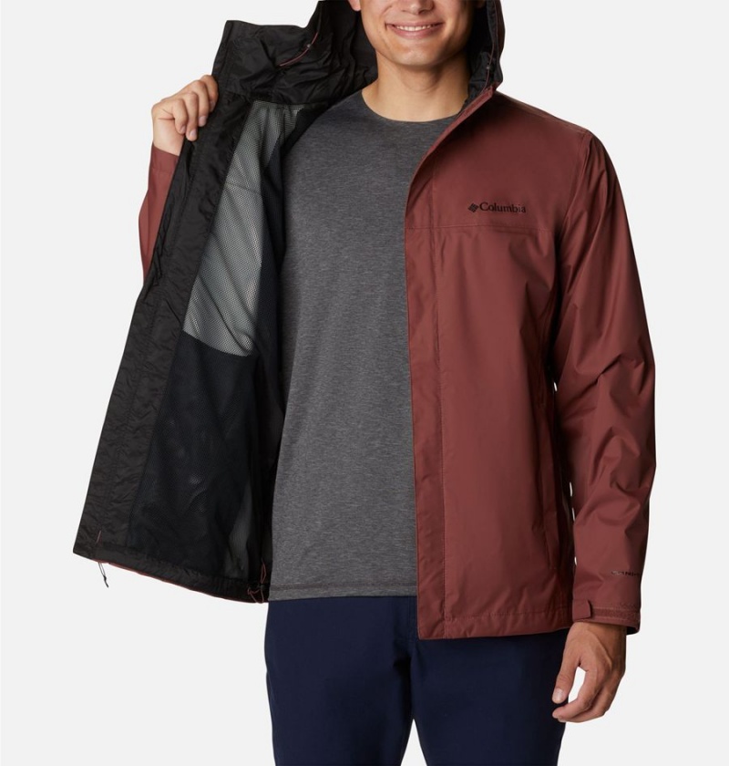 Brown Men's Columbia Watertight II Rain Jacket | IOTRH-4398