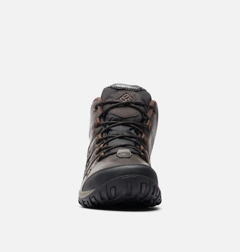 Brown Men's Columbia Woodburn II Waterproof Omni Heat Hiking Shoes | UYICJ-9126