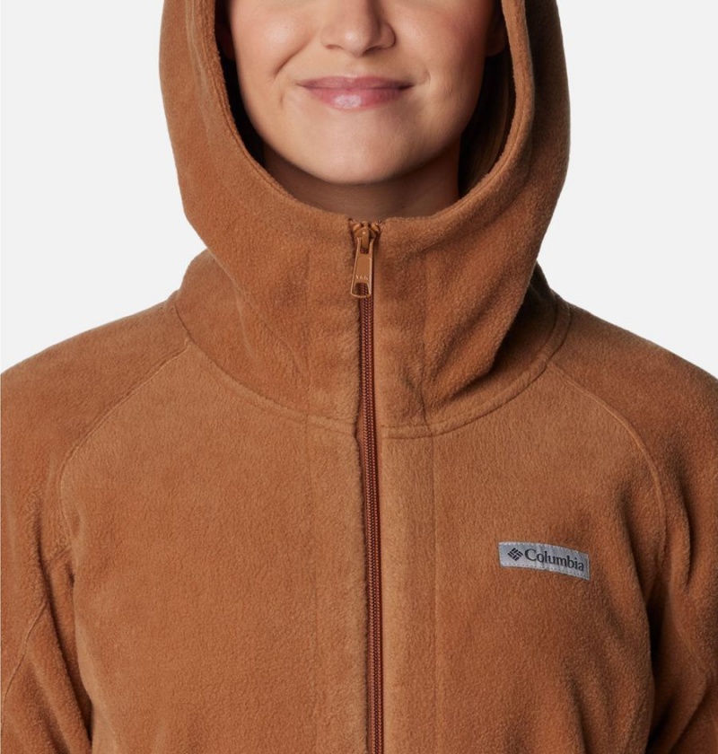 Brown Women's Columbia Benton Springs II Long Hoodie Fleece Jacket | XUDRI-9617