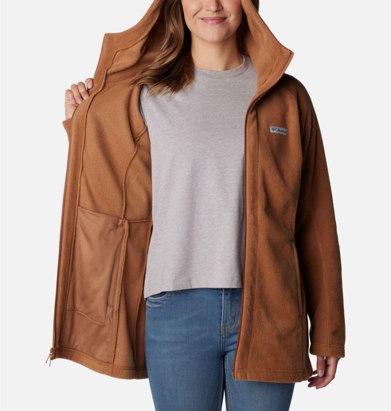 Brown Women's Columbia Benton Springs II Long Hoodie Fleece Jacket | XUDRI-9617