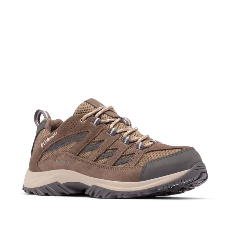 Brown Women's Columbia Crestwood Waterproof Hiking Shoes | KBILN-4685