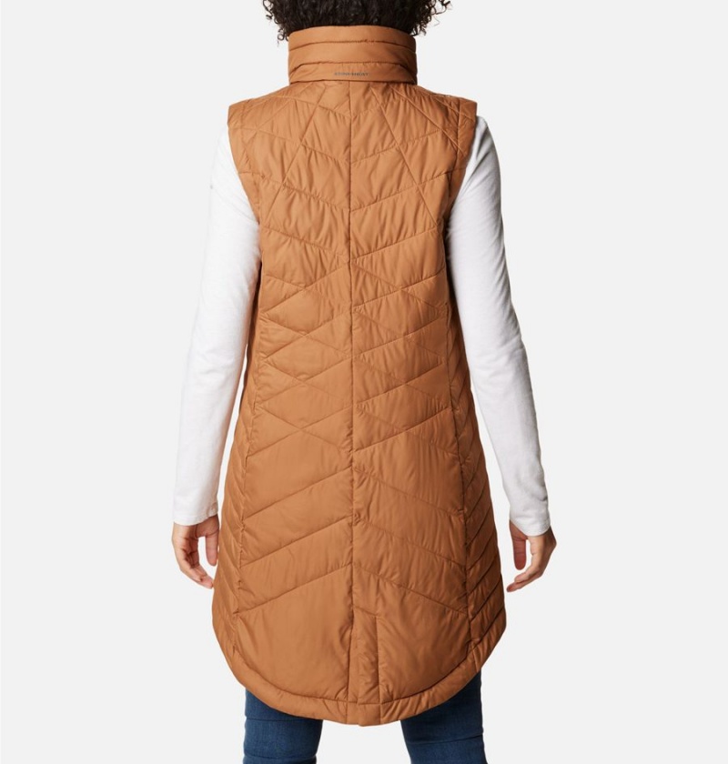 Brown Women's Columbia Heavenly Long Vest | HBPMQ-2054