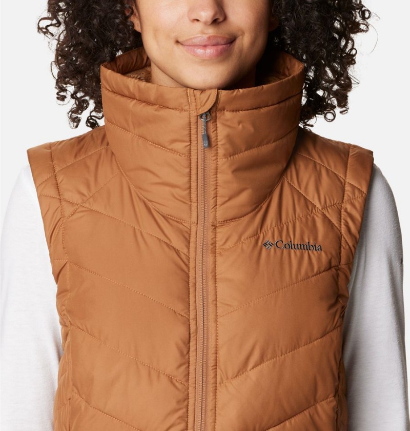 Brown Women's Columbia Heavenly Long Vest | HBPMQ-2054