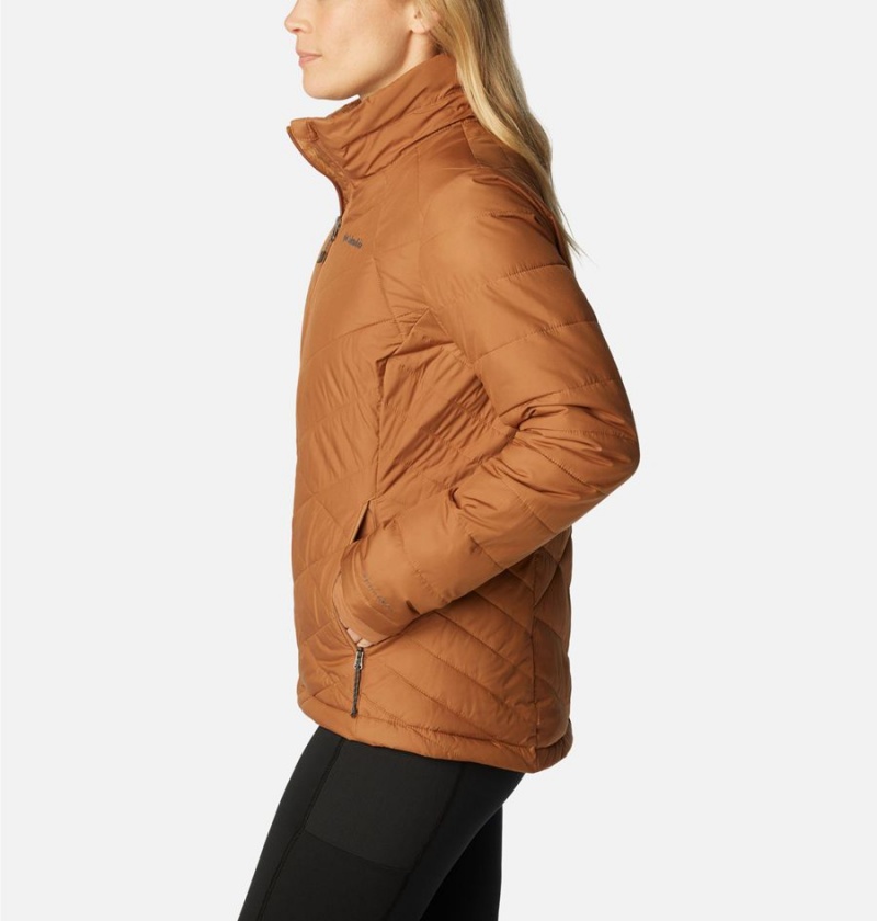 Brown Women's Columbia Heavenly Puffer Jacket | HWIYT-3048