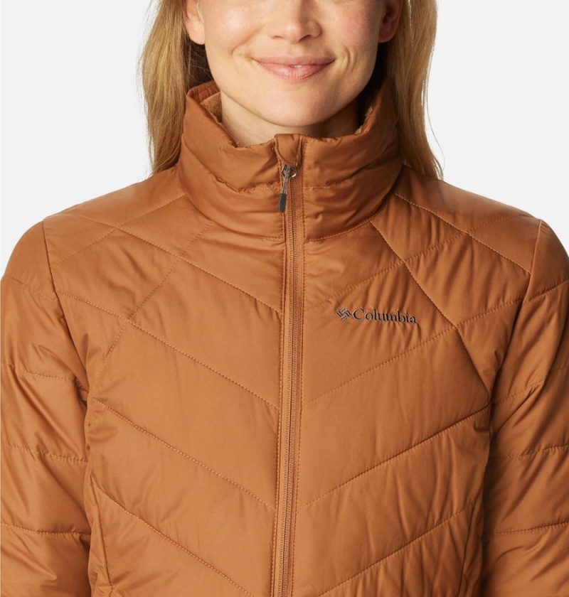 Brown Women's Columbia Heavenly Puffer Jacket | HWIYT-3048