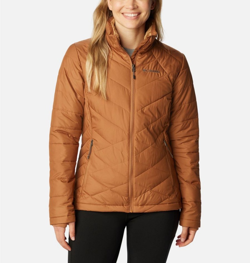 Brown Women\'s Columbia Heavenly Puffer Jacket | HWIYT-3048