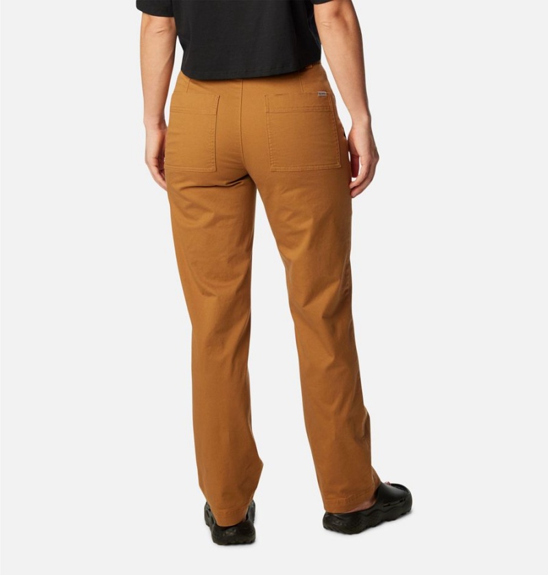 Brown Women's Columbia Holly Hideaway Cotton Pants | FVSLW-7839