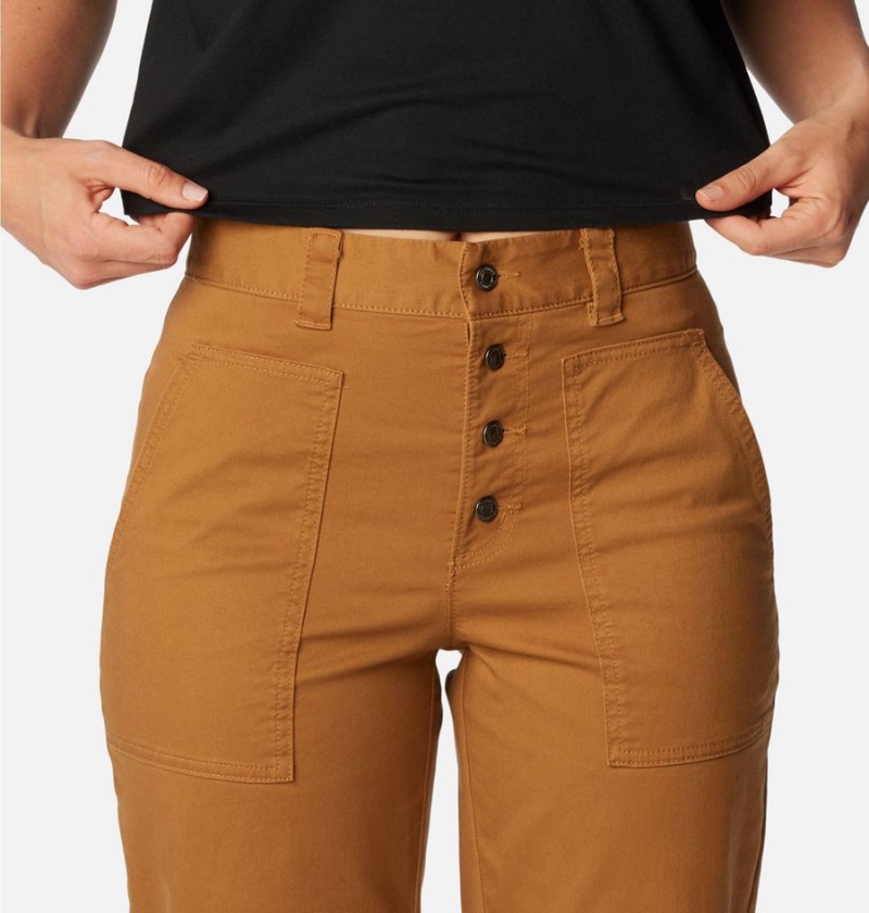 Brown Women's Columbia Holly Hideaway Cotton Pants | FVSLW-7839