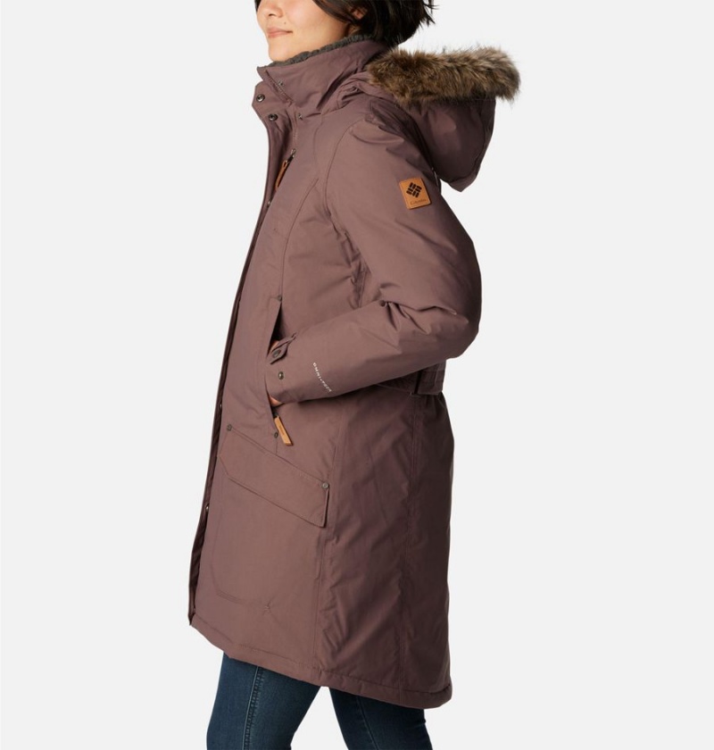 Brown Women's Columbia Icelandite TurboDown Coats | KEFAR-1028