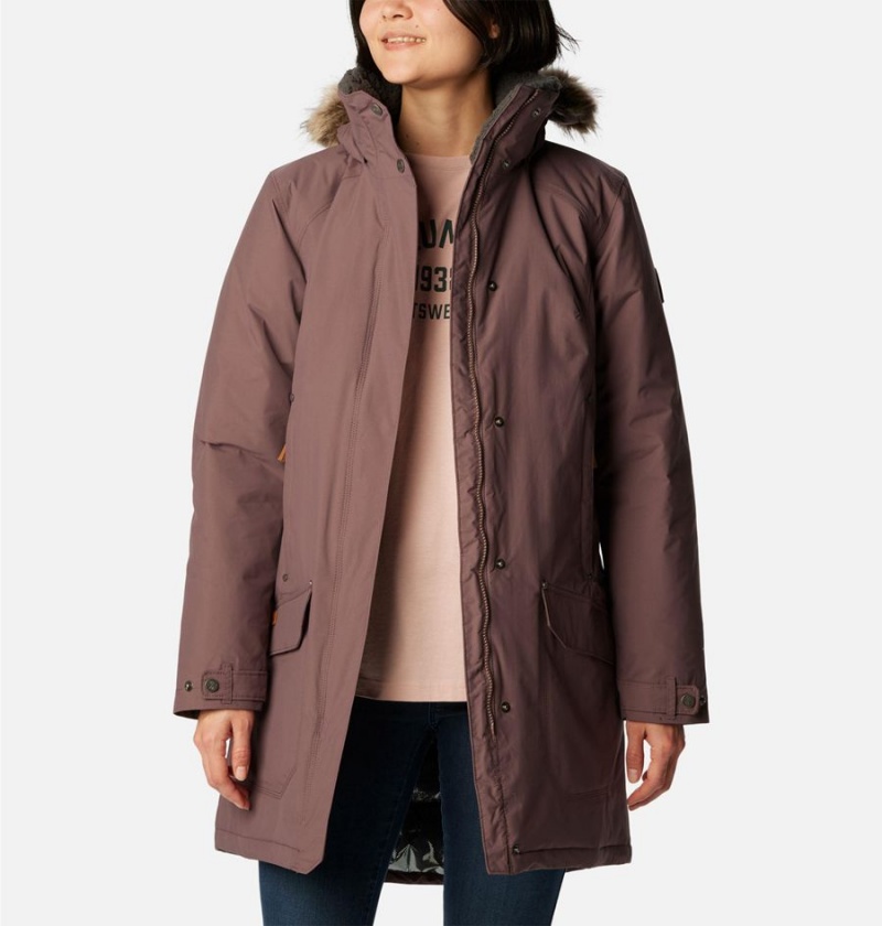 Brown Women's Columbia Icelandite TurboDown Coats | KEFAR-1028