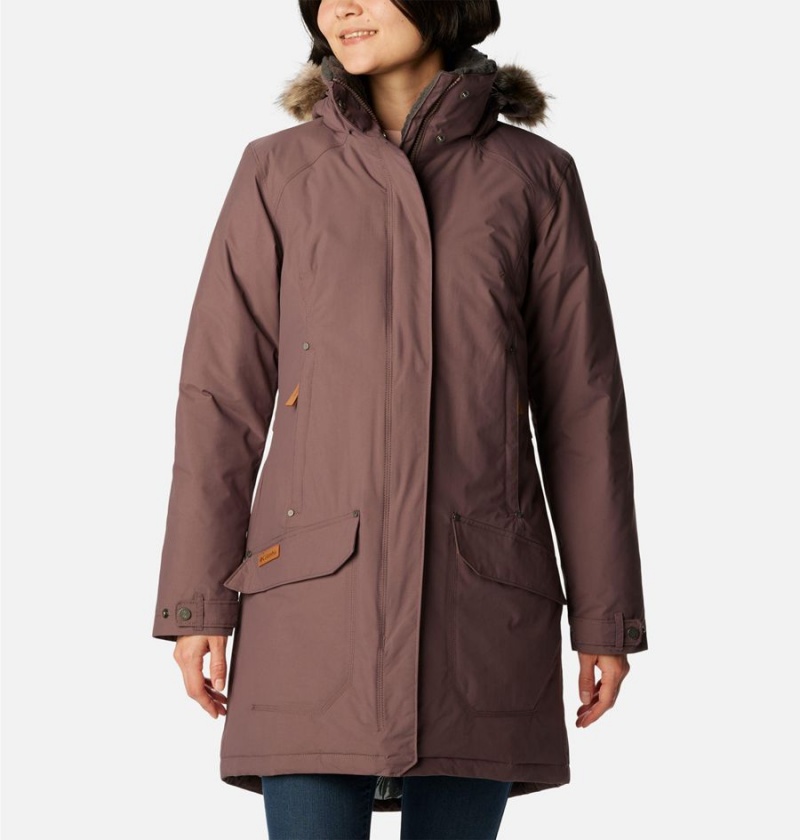 Brown Women\'s Columbia Icelandite TurboDown Coats | KEFAR-1028